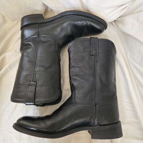 Old West Men\'s Size 8.5D Corona Calf Leather Boots Black SRM4010 main image 12